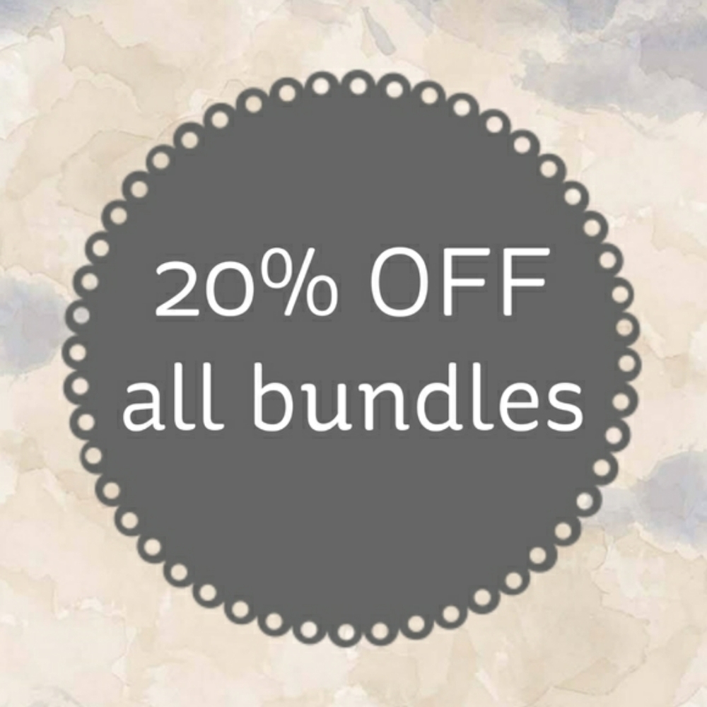 20% off all bundles! Bundle and Save!